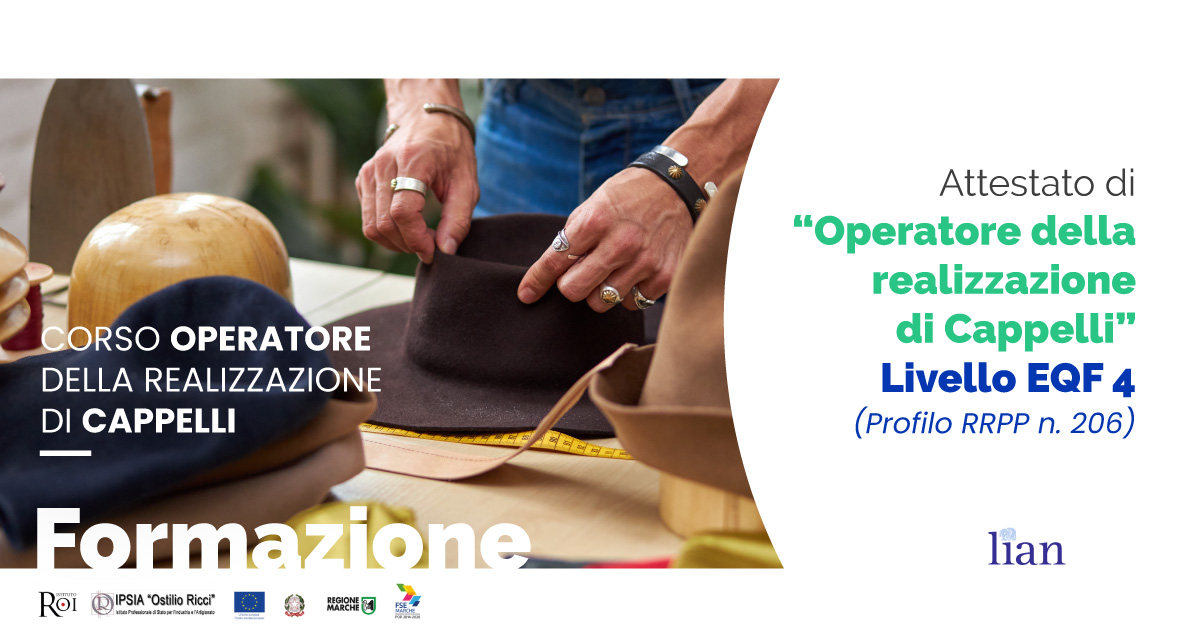 Corso gratuito operatore della realizzazione di cappelli