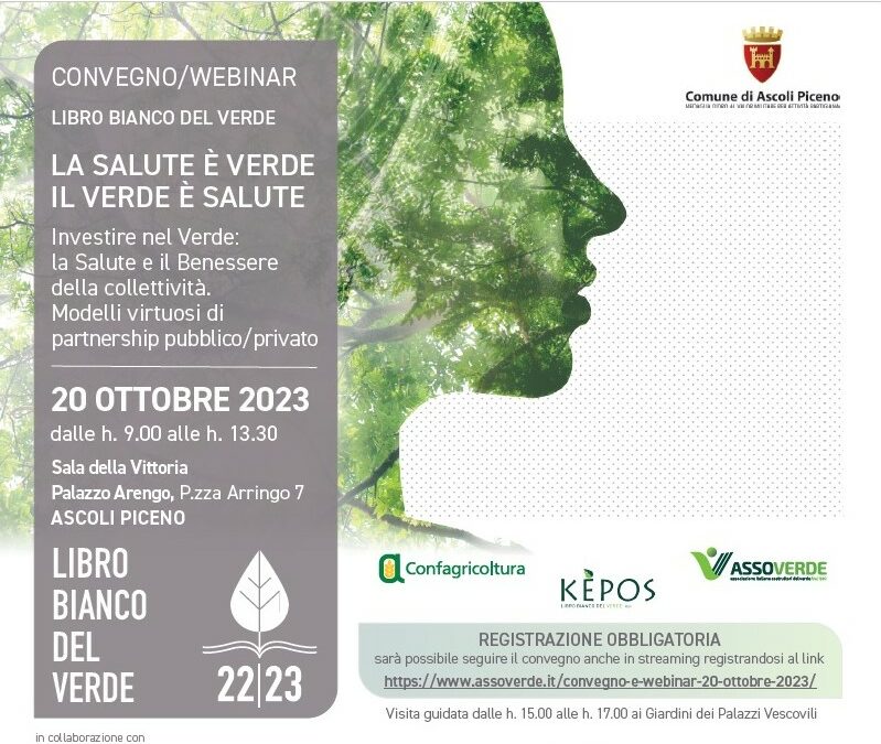 LIAN Partner Assoverde   -Convegno e Webinar  20 Ottobre  2023 -” La salute è verde  – Il verde è salute”