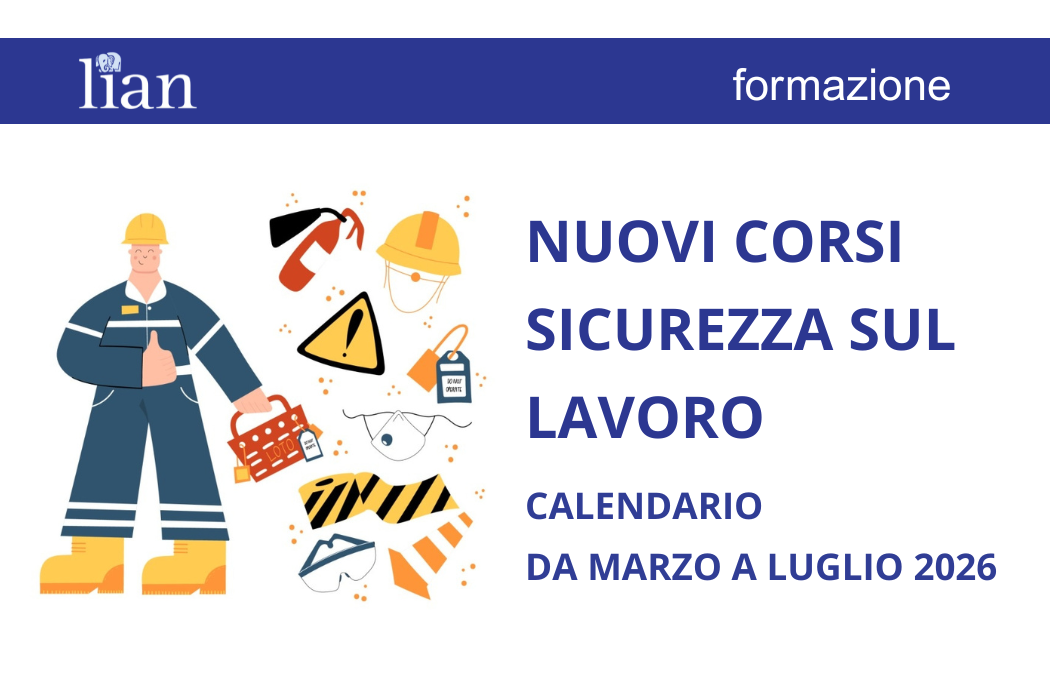 NUOVI CORSI SULLA SICUREZZA – DA MARZO A LUGLIO 2026