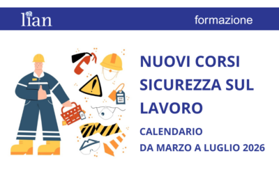 NUOVI CORSI SULLA SICUREZZA – DA MARZO A LUGLIO 2026