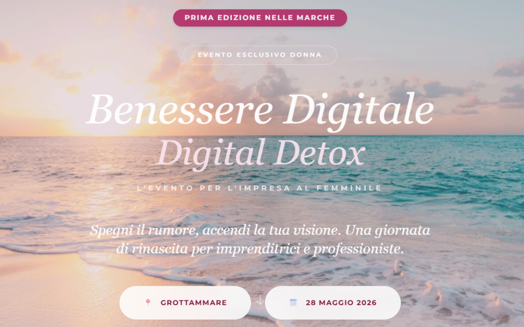 FORMAZIONE IN ROSA – BENESSERE DIGITALE & DIGITAL DETOX  28 Maggio 2026